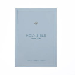 Image of ESV Large Print Bible Blue/Light Blue Hardcover