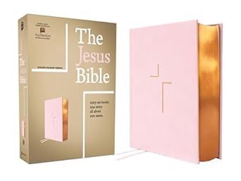 Image of ESV The Jesus Bible, Pink Leathersoft Over Board
