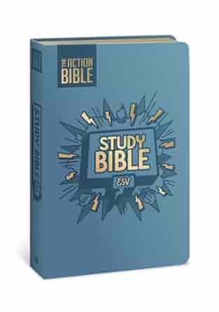 Image of ESV The Action Bible Study Bible, Leathersoft, Blue, Full Color