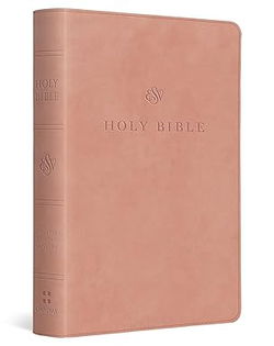 Image of ESV Large Print Compact Bible, Red Letter (Trutone Blush Rose)