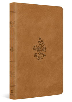 Image of ESV Premium Gift Bible (Trutone, Nubuck Caramel, Wildflower Design)