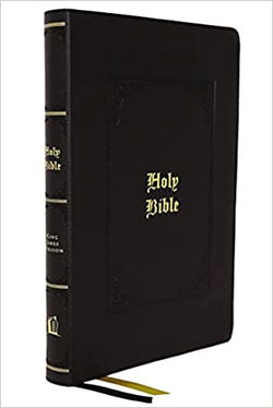 Image of KJV Thinline Bible, Large Print, Black Leathersoft