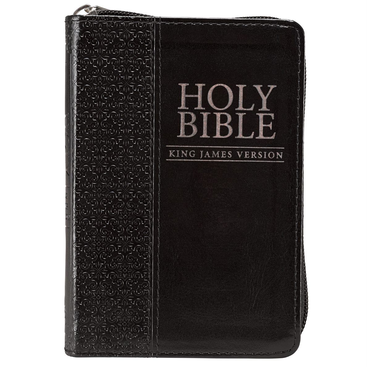 Image of KJV Compact Bible-Black LuxLeather w/Zipper