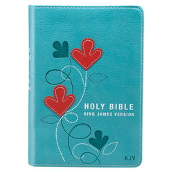 Image of KJV Compact Bible-Turquoise LuxLeather