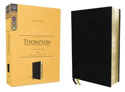 Image of KJV Thompson Chain Reference Bible Black Bonded Leather Large Print