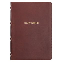 Image of KJV Saddle Tan Full Grain Leather Study Bible – Thumb Index
