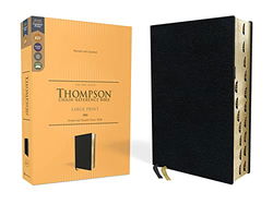 Image of KJV, Thompson Chain Reference Bible Black Bonded Leather Thumb Indexed LG Print