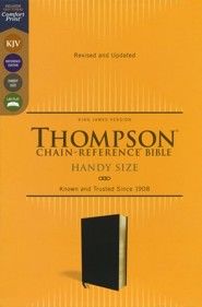 Image of Kjv, Thompson Chain-Reference Bible Black Cowhide Genuine Leather LG print