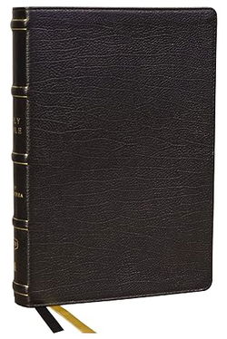 Image of KJV Holy Bible with Apocrypha Black Genuine Leather Red Letter