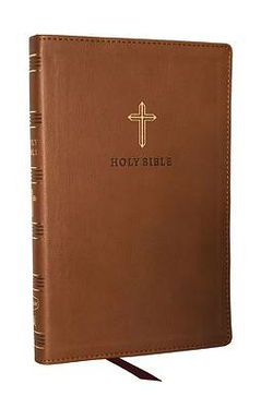 Image of KJV Ultra Thinline Bible Brown Leathersoft, Red Letter