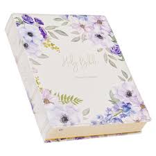 Image of KJV Lavender Floral Faux Leather Giant Print, Indexed