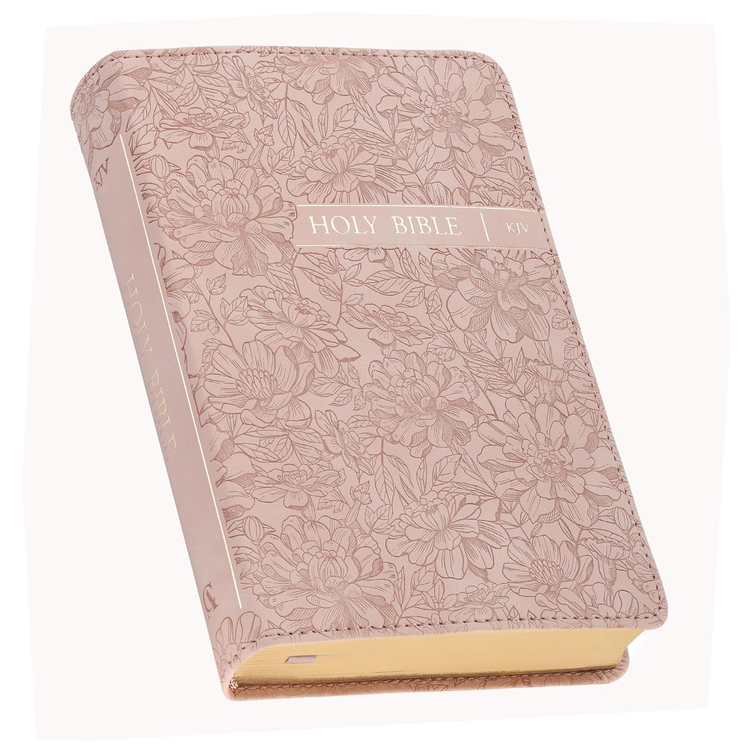 Image of KJV Bible Compact Faux Leather, Pink