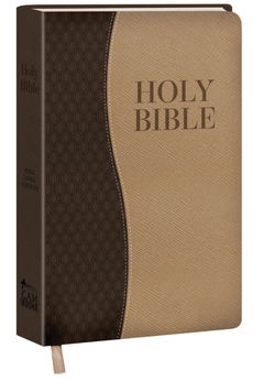 Image of KJV Large Print Personal Size Bible Brown Two-tone