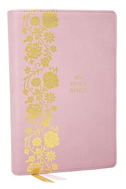 Image of KJV Personal Size Large Print End-Of-Verse Reference Bible, Pink Leathersoft