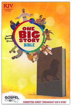 Image of KJV One Big Story Bible, Brown Lion Leathertouch -One Big Story