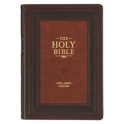 Image of KJV Study Bible LP Faux Leather, Burgundy/Toffee