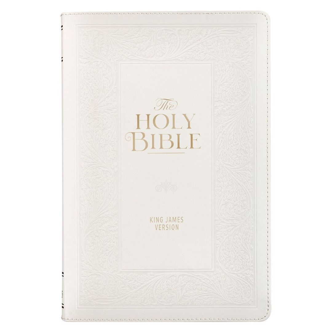 Image of KJV Bible Giant Print Standard Faux Leather, White