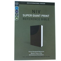 Image of NIV, Super Giant Print Reference Bible, Leathersoft, Brown