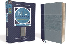 Image of NIV Study Bible, Fully Revised Edition, Personal Size, Leathersoft, Navy/Blue