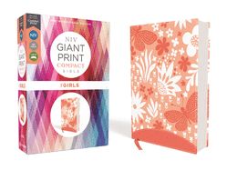 Image of NIV Giant-Print Compact Bible for Girls, Leather-look, Coral