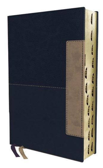 Image of NIV Thinline Bible Leathersoft – Blue Thumb Indexed
