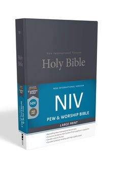 Image of NIV, Pew and Worship Bible, Large Print, Hardcover, Blue