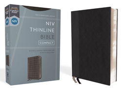 Image of NIV Thinline Bible, Compact, Leathersoft, Black/Gray