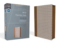 Image of NIV Thinline Bible, Compact, Leathersoft, Brown Zippered