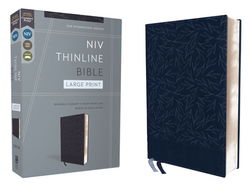 Image of NIV Thinline Bible, Large Print, Leathersoft, Navy, Red Letter, Comfort Print