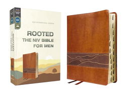 Image of Rooted: The NIV Bible for Men, Leathersoft, Brown
