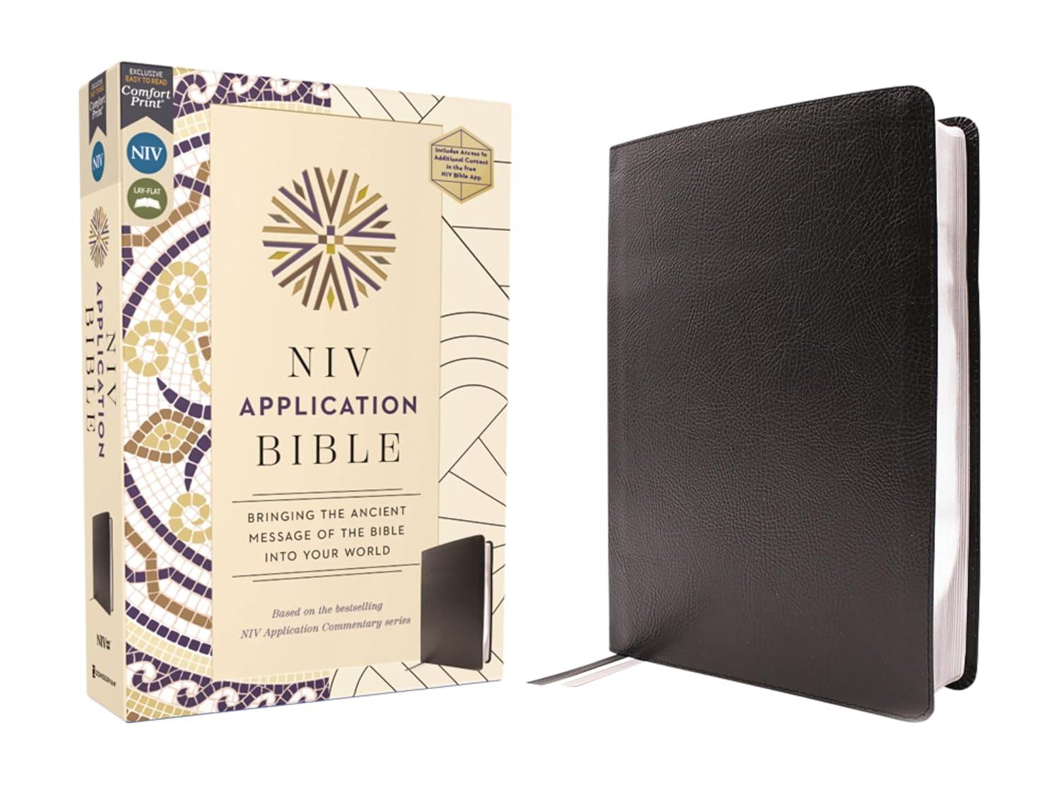 Image of NIV Application Bible, European Bonded Leather, Black,