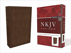 Image of NKJV Study Bible, Leathersoft, Brown, Comfort Print