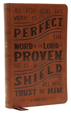 Image of NKJV Thinline Bible, Verse Art Cover Collection, Genuine Leather , Brown