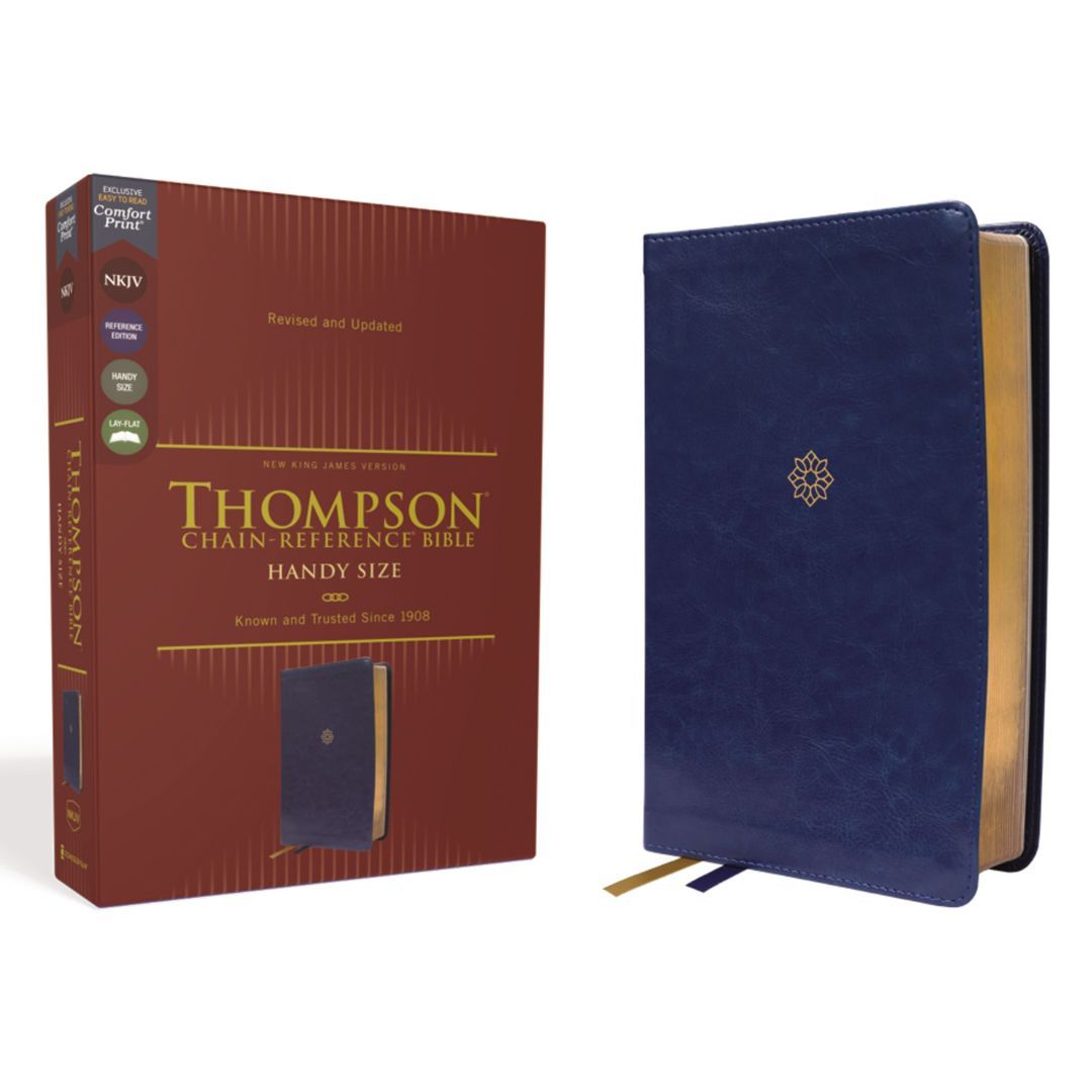 Image of NKJV Thompson Chain-Reference Bible, Handy Size, Leathersoft, Navy