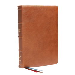 Image of NKJV Reference Bible, Center-Column, Premium Goatskin Leather, Brown
