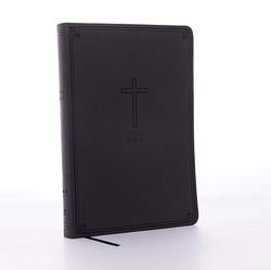 Image of NKJV, Value Thinline Bible, Large Print, Imitation Leather, Black, Red Letter