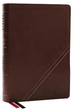 Image of NKJV Word Study Bible Brown Leathersoft Indexed