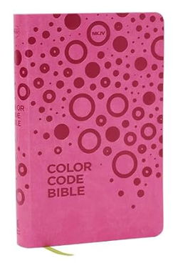 Image of NKJV Color Code Bible for Kids Pink Leathersoft