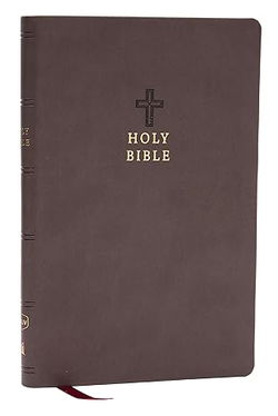Image of NKJV Ultra Thinline Bible Chacoal Leathersoft, Red Letter Comfort Print