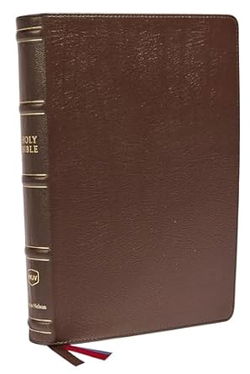 Image of NKJV Large Print Genuine Leather Brown, Maclaren Series, Reference Bible