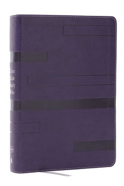 Image of NKJV Color Code Study Bible, Purple Leathersoft, Indexed