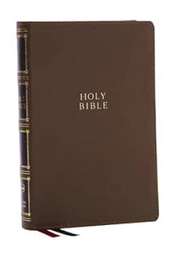 Image of NKJV Compact Center-Column Reference Bible, Brown Leathersoft