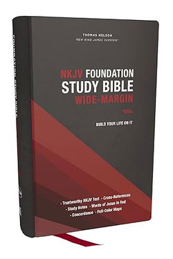 Image of NKJV Foundation Study Bible, Wide-Margin, Black Hardcover, Red Letter