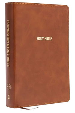 Image of NKJV Foundation Study Bible, Wide-Margin, Brown Leathersoft, Red Letter
