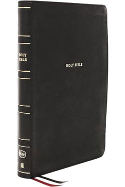 Image of NKJV, Thinline Reference Bible, Large Print, Leathersoft, Black, Comfort Print