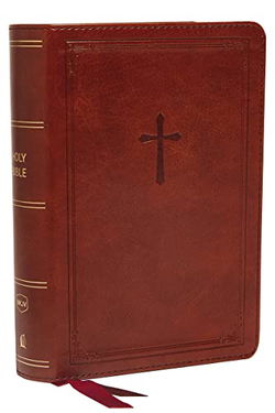 Image of NKJV, End-of-Verse Reference Bible, Compact, Leathersoft, Brown, Comfort Print