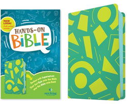 Image of NLT Hands-On Bible, Third Edition -Leatherlike, Green Lines and Shapes