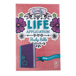 Image of NLT2 Girls Life Application Study Bible -Green/Purple TuTone