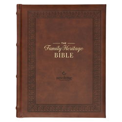 Image of NLT Brown Faux Leather Family Heritage Bible