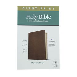 Image of NLT Personal Size Giant Print Bible, LeatherLike, Rustic Brown